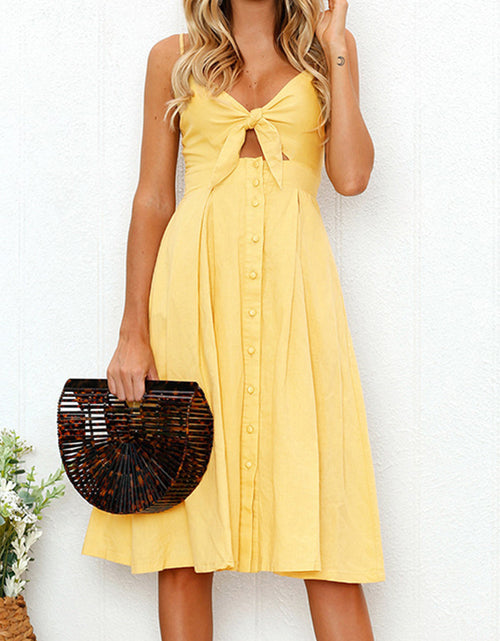 Load image into Gallery viewer, Cutout Smocked Sweetheart Neck Cami Dress

