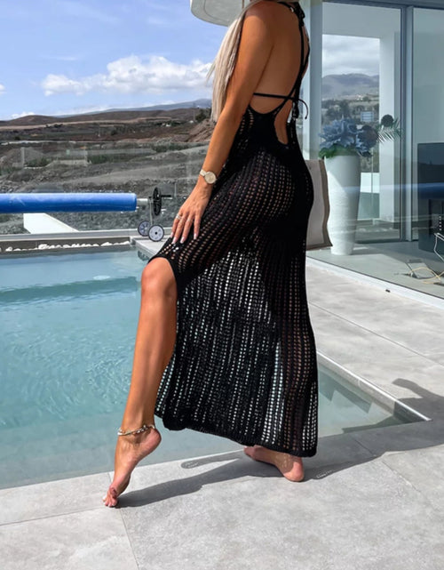 Load image into Gallery viewer, Openwork Slit Cutout Wide Strap Dress
