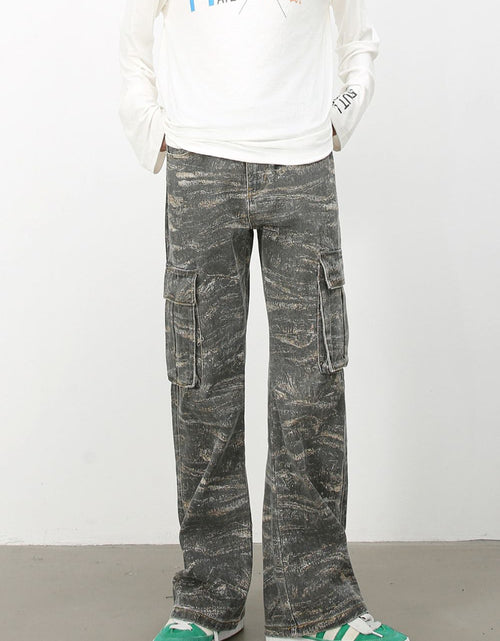 Load image into Gallery viewer, Men's Baggy Jeans with Cargo Pockets
