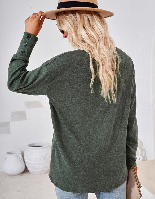 Load image into Gallery viewer, V-Neck Dropped Shoulder T-Shirt
