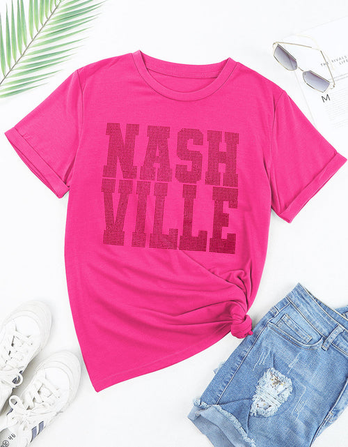 Load image into Gallery viewer, NASHVILLE Round Neck Short Sleeve T-Shirt
