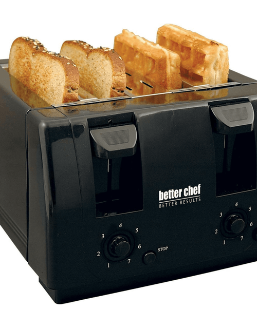 Load image into Gallery viewer, Better Chef Wide Slot 4-Slice Dual Control Toaster by Jupiter Gear Home
