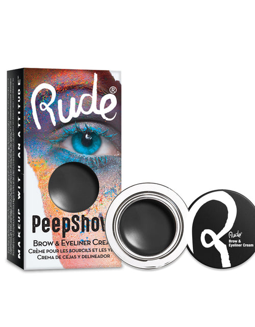 Load image into Gallery viewer, RUDE Peep Show Brow &amp; Eyeliner Cream - Dark Side
