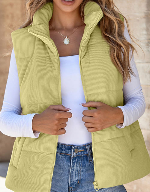 Load image into Gallery viewer, Zip Up Turtleneck Vest Coat
