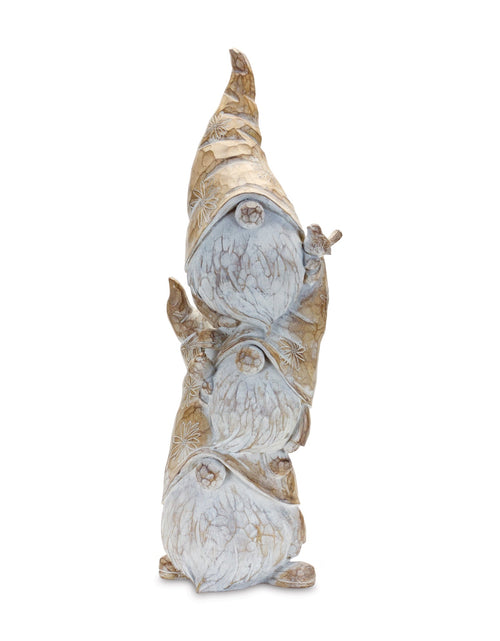Load image into Gallery viewer, Carved Spring Gnome Stack 23"H
