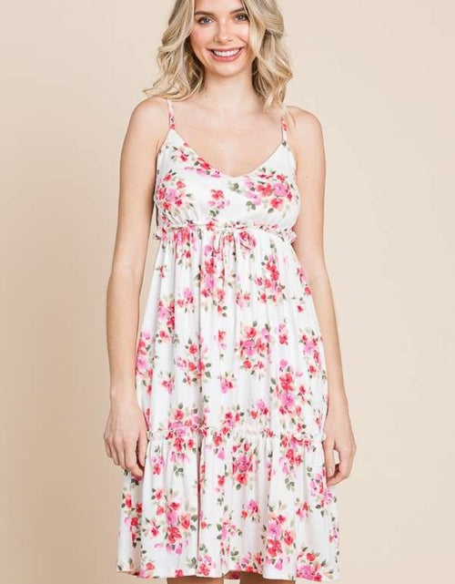 Load image into Gallery viewer, Culture Code Full Size Floral Frill Cami Dress
