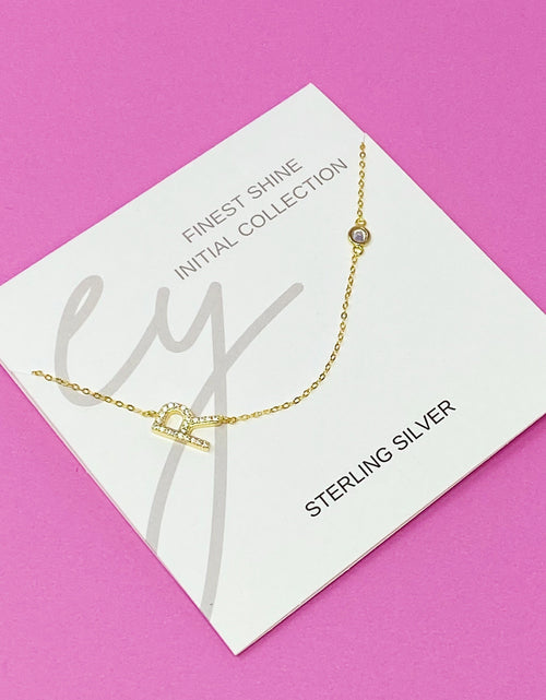 Load image into Gallery viewer, Finest Shine Initial Sterling Silver Necklace by Ellisonyoung.com
