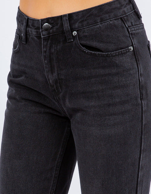 Load image into Gallery viewer, American Bazi High Waist Distressed Cropped Straight Jeans
