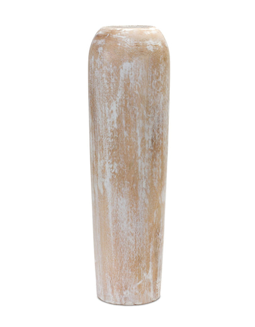 Load image into Gallery viewer, Wood Floor Vase 23.5"H
