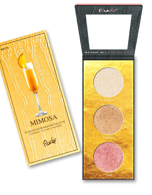 Load image into Gallery viewer, RUDE Cocktail Party Luminous Highlight / Eyeshadow Palette - Mimosa
