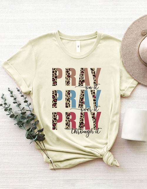 Load image into Gallery viewer, Letter Graphic Round Neck Short Sleeve T-Shirt
