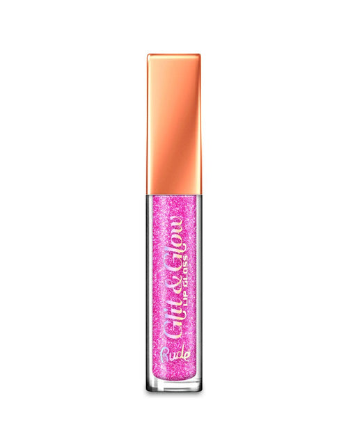 Load image into Gallery viewer, RUDE Glit &amp; Glow Lip Gloss - Tease Me
