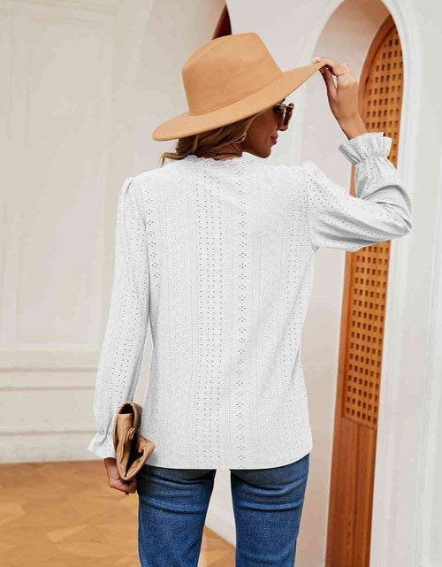 Load image into Gallery viewer, V-Neck Flounce Sleeve Blouse
