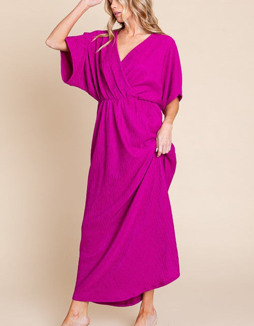 Load image into Gallery viewer, BOMBOM Surplice Maxi Dress with Pockets
