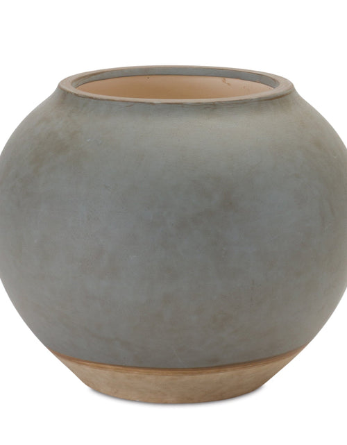 Load image into Gallery viewer, Two Tone Ceramic Vase 8.5"D
