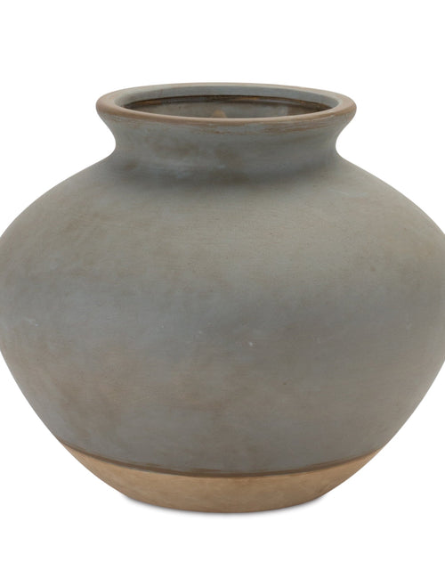 Load image into Gallery viewer, Two Tone Ceramic Vase 9"D

