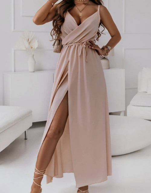 Load image into Gallery viewer, Honey Tied Surplice Sleeveless Midi Cami Dress
