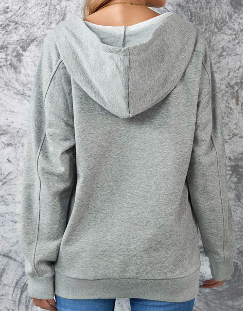 Load image into Gallery viewer, Lace Up Long Sleeve Hoodie
