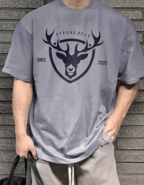 Load image into Gallery viewer, Men's Plus Size Graphic Round Neck Half Sleeve T-Shirt
