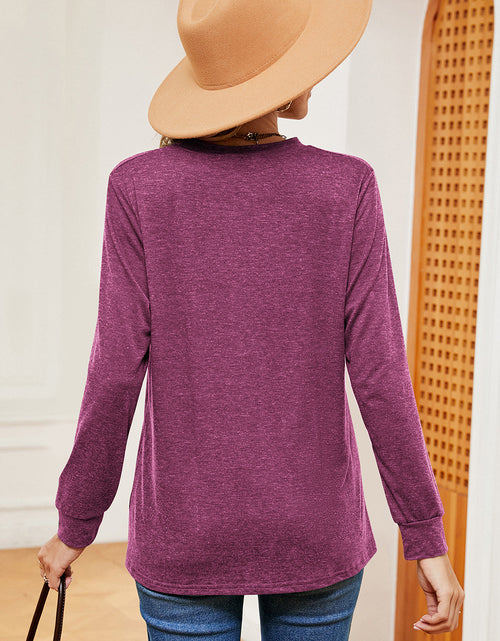 Load image into Gallery viewer, Notched Long Sleeve T-Shirt
