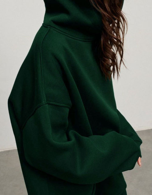 Load image into Gallery viewer, Pocketed Dropped Shoulder Long Sleeve Hoodie

