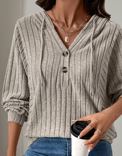 Load image into Gallery viewer, Perfee Drawstring Long Sleeve Hoodie
