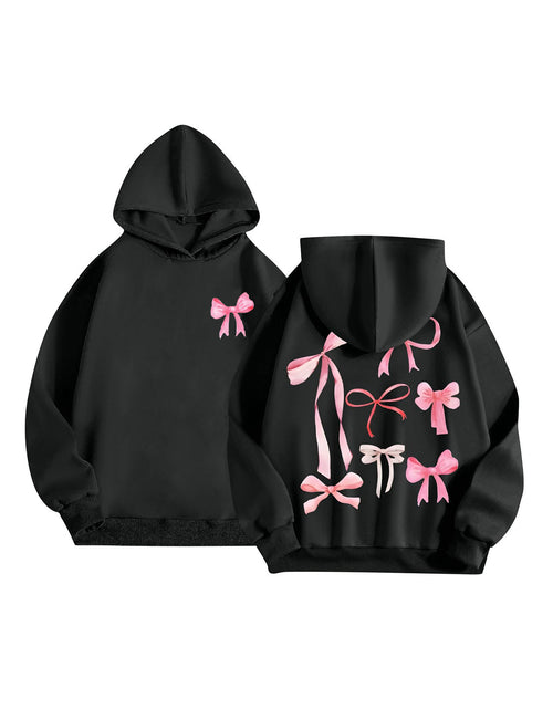 Load image into Gallery viewer, Bow Print Long Sleeve Hoodie
