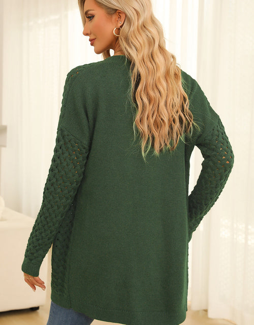 Load image into Gallery viewer, Open Front Dropped Shoulder Cardigan with Pockets
