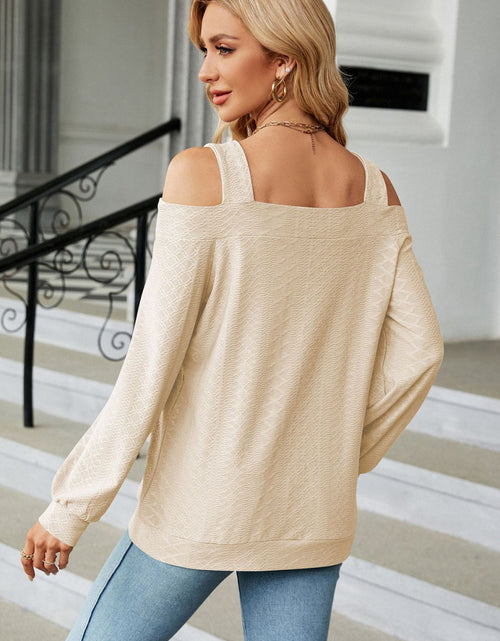 Load image into Gallery viewer, Cold Shoulder Square Neck Cutout Blouse
