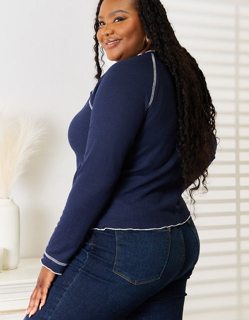 Load image into Gallery viewer, Basic Bae Long Raglan Sleeve Round Neck Top

