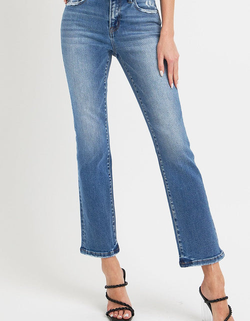 Load image into Gallery viewer, RISEN Full Size Mid Rise Ankle Straight Jeans with Pockets
