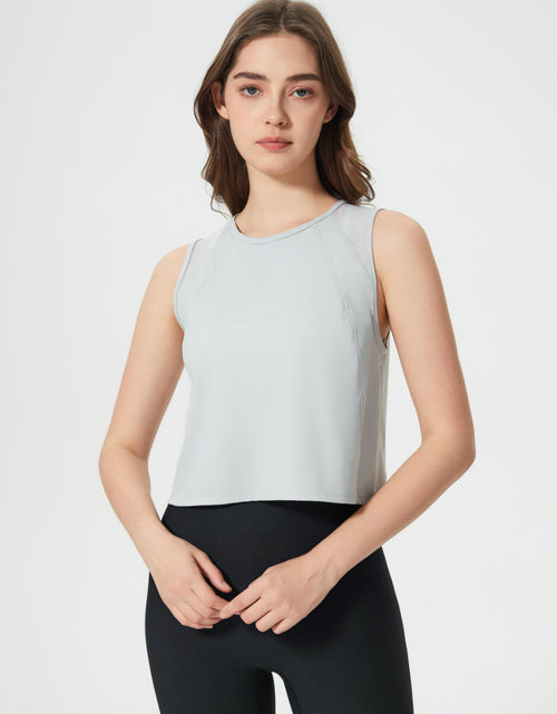 Load image into Gallery viewer, Millennia Round Neck Cropped Active Tank

