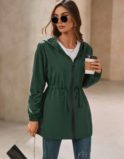 Load image into Gallery viewer, Ivy Lane Outdoor Waterproof Long Sleeve Hooded Windbreaker
