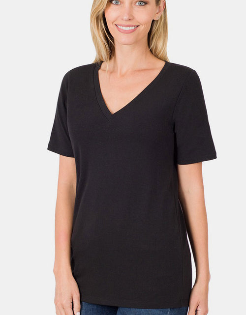 Load image into Gallery viewer, Zenana V-Neck Short Sleeve T-Shirt
