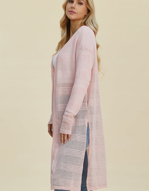 Load image into Gallery viewer, Double Take Full Size Open Front Longline Cardigan
