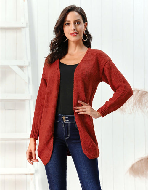 Load image into Gallery viewer, Open Front Long Sleeve Cardigan
