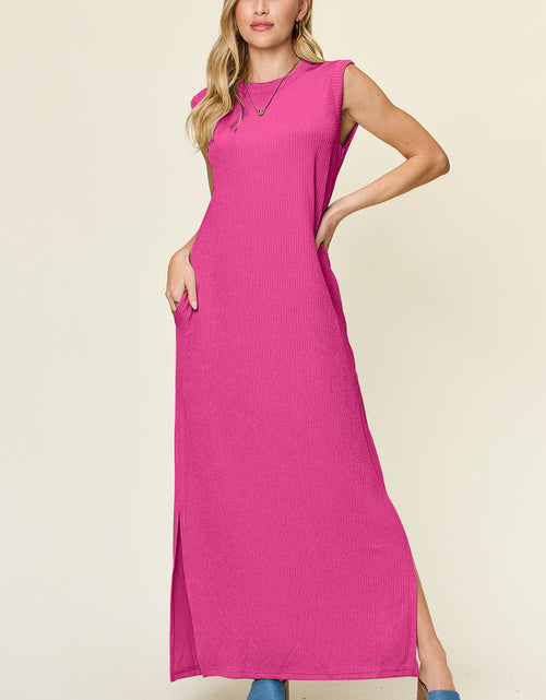 Load image into Gallery viewer, Double Take Full Size Texture Mock Neck Sleeveless Maxi Dress
