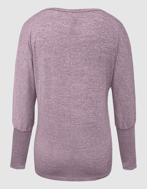 Load image into Gallery viewer, Cutout Round Neck Long Sleeve T-Shirt
