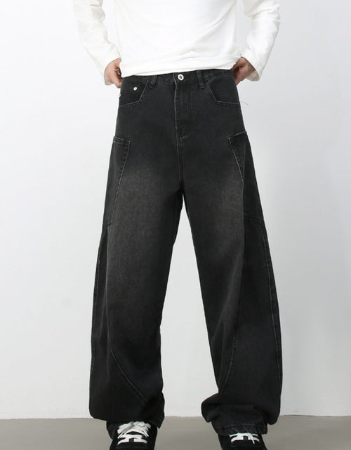 Load image into Gallery viewer, Men's Wide Leg Jeans with Pockets
