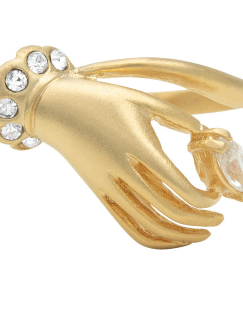Load image into Gallery viewer, Vintage Austrian Crystals 18k Yellow Gold Matte or Polished Finish Made in USA by PVD Vintage Jewelry
