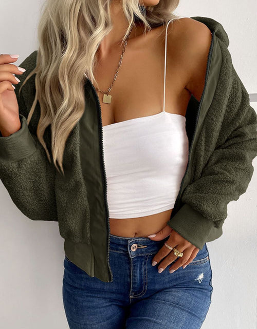 Load image into Gallery viewer, Perfee Zip-Up Sherpa Collared Neck Jacket with Pockets
