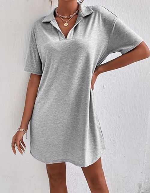Load image into Gallery viewer, Johnny Collar Short Sleeve Polo Dress
