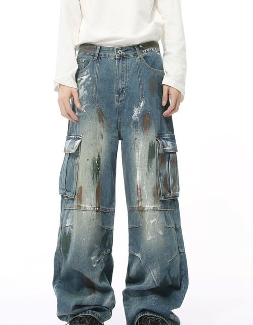 Load image into Gallery viewer, Waste Soil Style Jeans with Cargo Pockets
