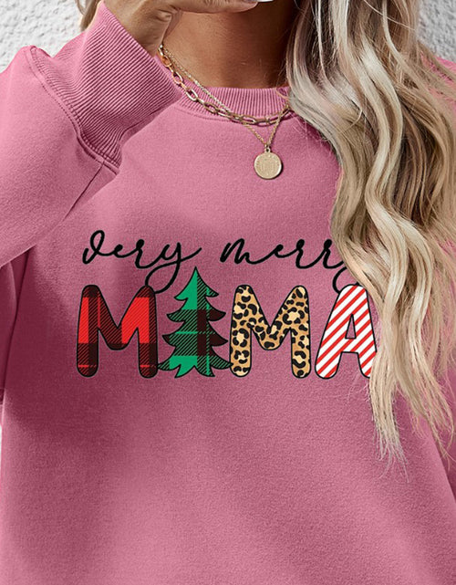Load image into Gallery viewer, Letter Graphic Round Neck Long Sleeve Sweatshirt

