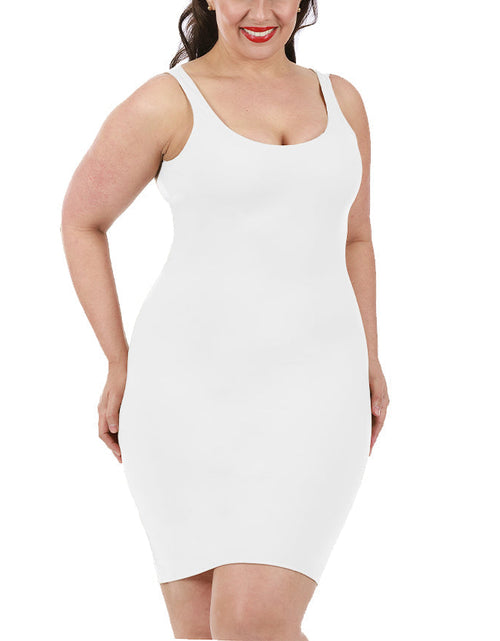 Load image into Gallery viewer, InstantFigure Slip Tank Dress Curvy Shapewear WD40031C by InstantFigure INC
