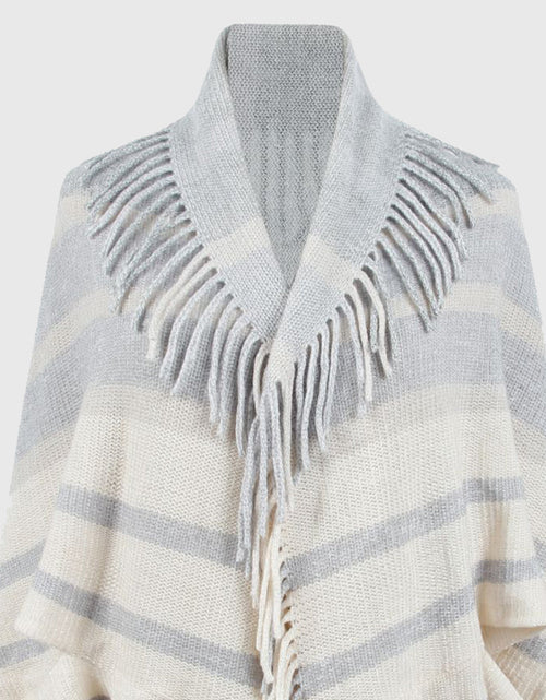 Load image into Gallery viewer, Fringe Detail Open Front Poncho
