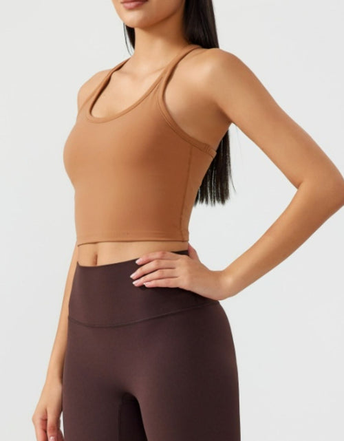 Load image into Gallery viewer, Millennia Scoop Neck Active Tank with Detachable Chest Pads
