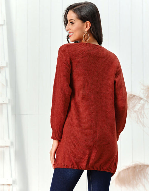 Load image into Gallery viewer, Open Front Long Sleeve Cardigan
