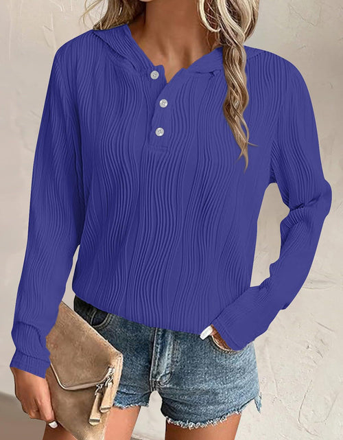 Load image into Gallery viewer, Textured Long Sleeve Hoodie
