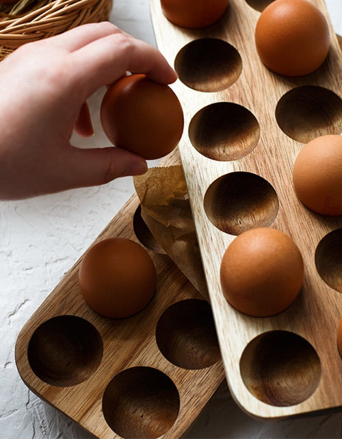 Load image into Gallery viewer, Japanese style Wooden Double Row Egg Storage by Blak Hom
